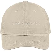 Trendy Apparel Shop Good Vibes Only Embroidered 100% Cotton Adjustable Cap