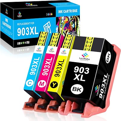 LeciRoba 903XL Ink Cartridge Multipack for HP OfficeJet 6950 6960 6970 4-Pack