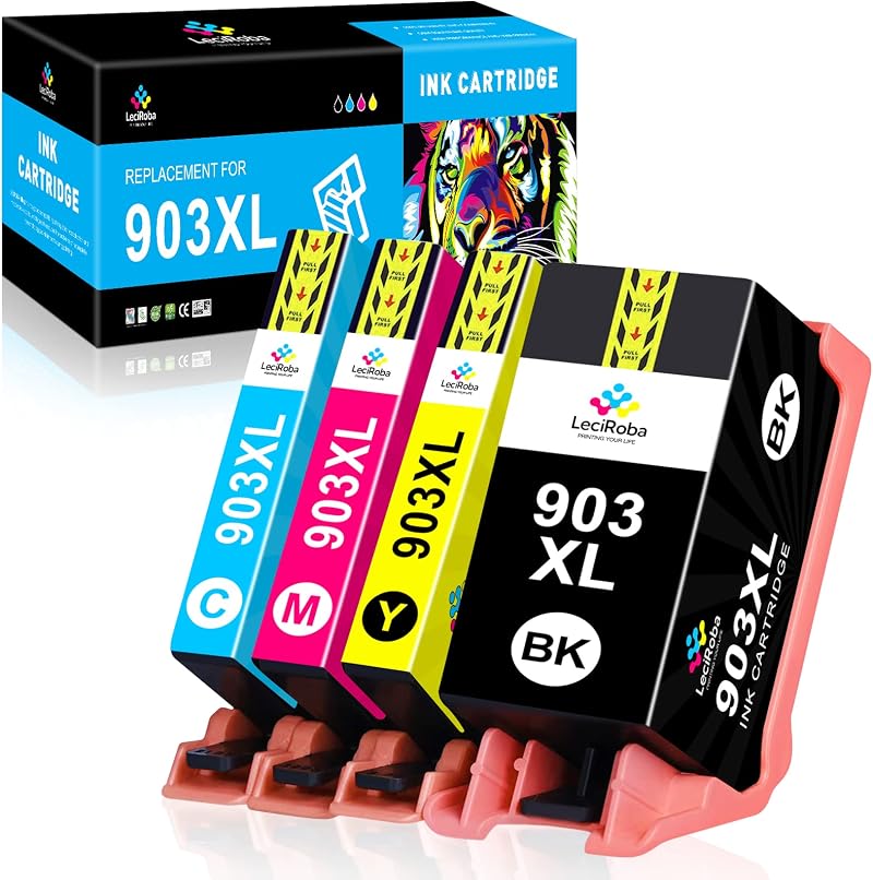 LeciRoba 903XL Ink Cartridge Multipack for HP OfficeJet 6950 6960 6970 4-Pack