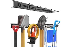 Wallavant Garage Garden Tool Organizer Wall Mount, Heavy Duty Garage Tool Storage Rack 48 Inches, Max Load 330lb - Shovel, Ra