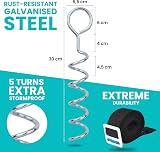 ZERO GRAVITY Trampoline Ground Anchor Kit Corkscrew Stakes Heavy Duty 4pc view 4