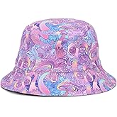 Bucket Hat for Men Women Sun Hat Beach Travel Fishing Hat Double Side Wear