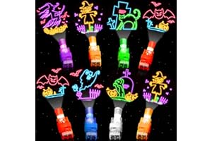 Huyamap Halloween Party Favors for Kids 36 PCS LED Light Up Finger Lights Glow in the Dark Halloween Toys for Trick or Treat Gifts Halloween Goodie Bag Fillers Stuffers Treats for Classroom Prizes