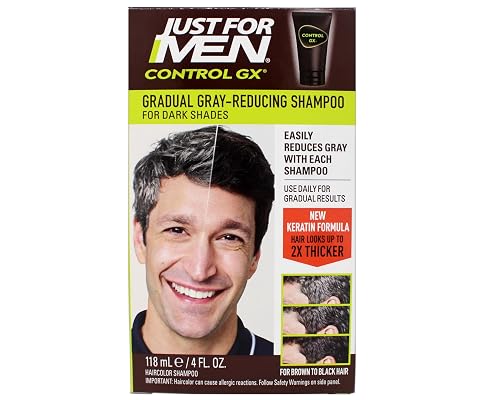 Just for Men Control GX Grey Reducing Shampoo, Gradual Hair Color, 4 fl ...