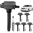Ignition Coil Packs & Spark Plugs(Set of 6), Compatible with 2011-2019 Dodge Charger/Grand Caravan, Chrysler 200/300/Town Cou