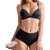 Period Underwear for Women Heavy Flow Cotton Menstrual Panties for Teens, Black,5X-Large