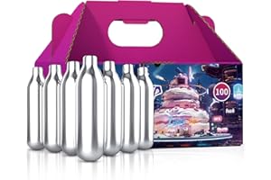 Anyuwen Whipped Cream Chargers N2O Nitrous Oxide 9-Gram Cartridge for Whipped Cream Dispenser, 100 Pack
