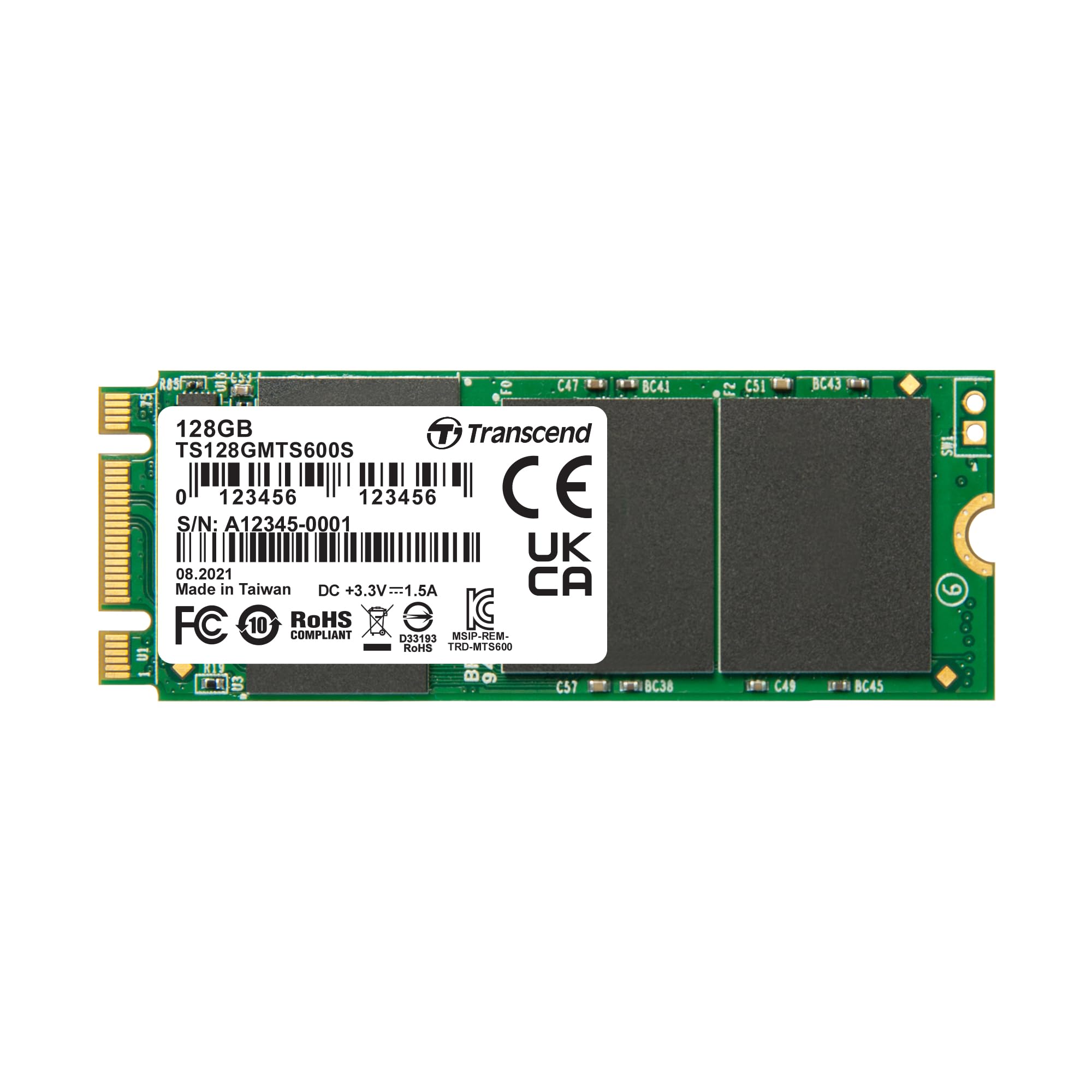 Transcend 128 GB M.2 SATA III SSD Type 2260 MLC