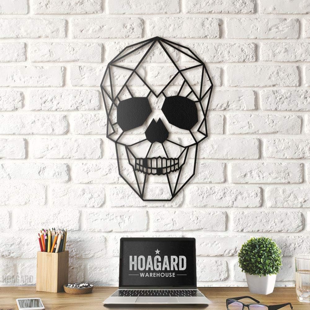 Hoagard Skull XL - Cuadro Decorativo para Pared (Metal, 65 x 90 cm), diseño de Calavera