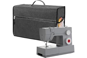 CATOTEL Sewing Machine Cover with Pockets Foldable Sewing Machine Dust Cover Compatible with Most Standard Machines for Home (Only Cover)