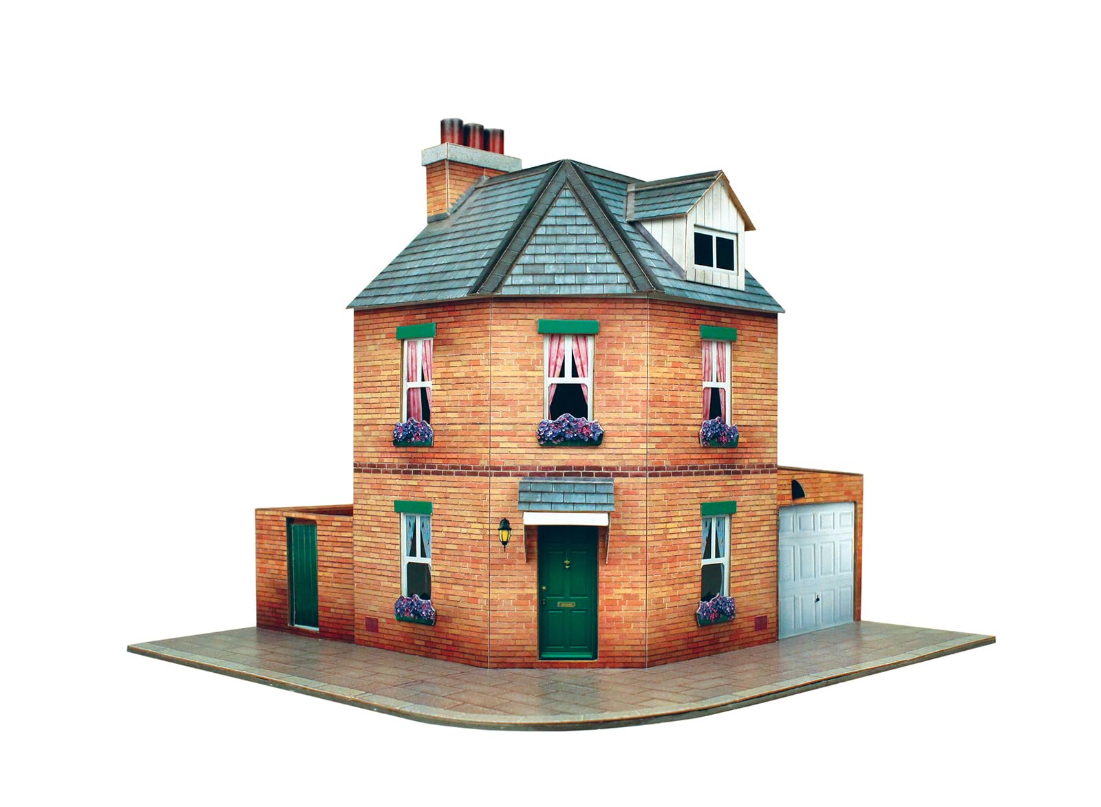 O Gauge (7mm) 1:43 Scale Model Railway Building Corner Row House Kit CityBuilder
