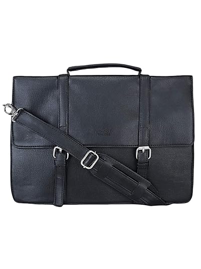 Bagsy Malone Mens Messenger Bag with No (Slate Black)