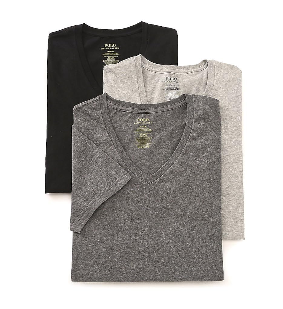 Polo Ralph Lauren Mens Classic VNeck Undershirts 3Pack Underwear