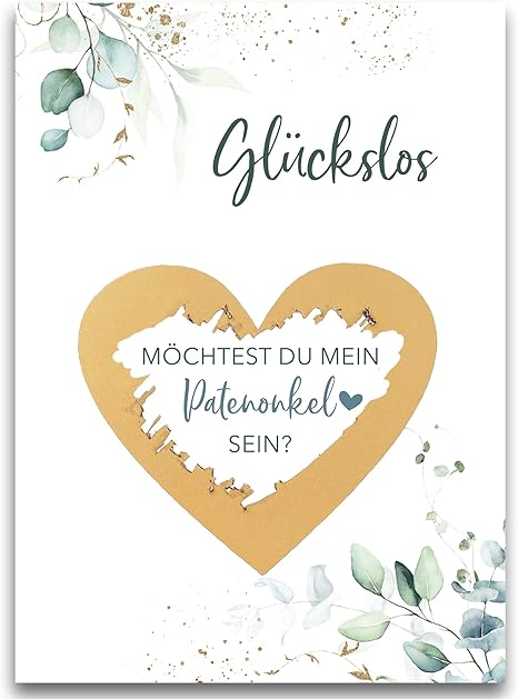 Amazon De Jolicoon Rubbelkarte Patenonkel Fragen Willst Du Mein Patenonkel Werden