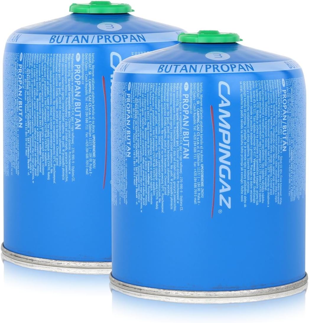Campingaz Ventil-Gaskartusche CV470 Plus 450g - Butan/Propan Gas (2er Pack)