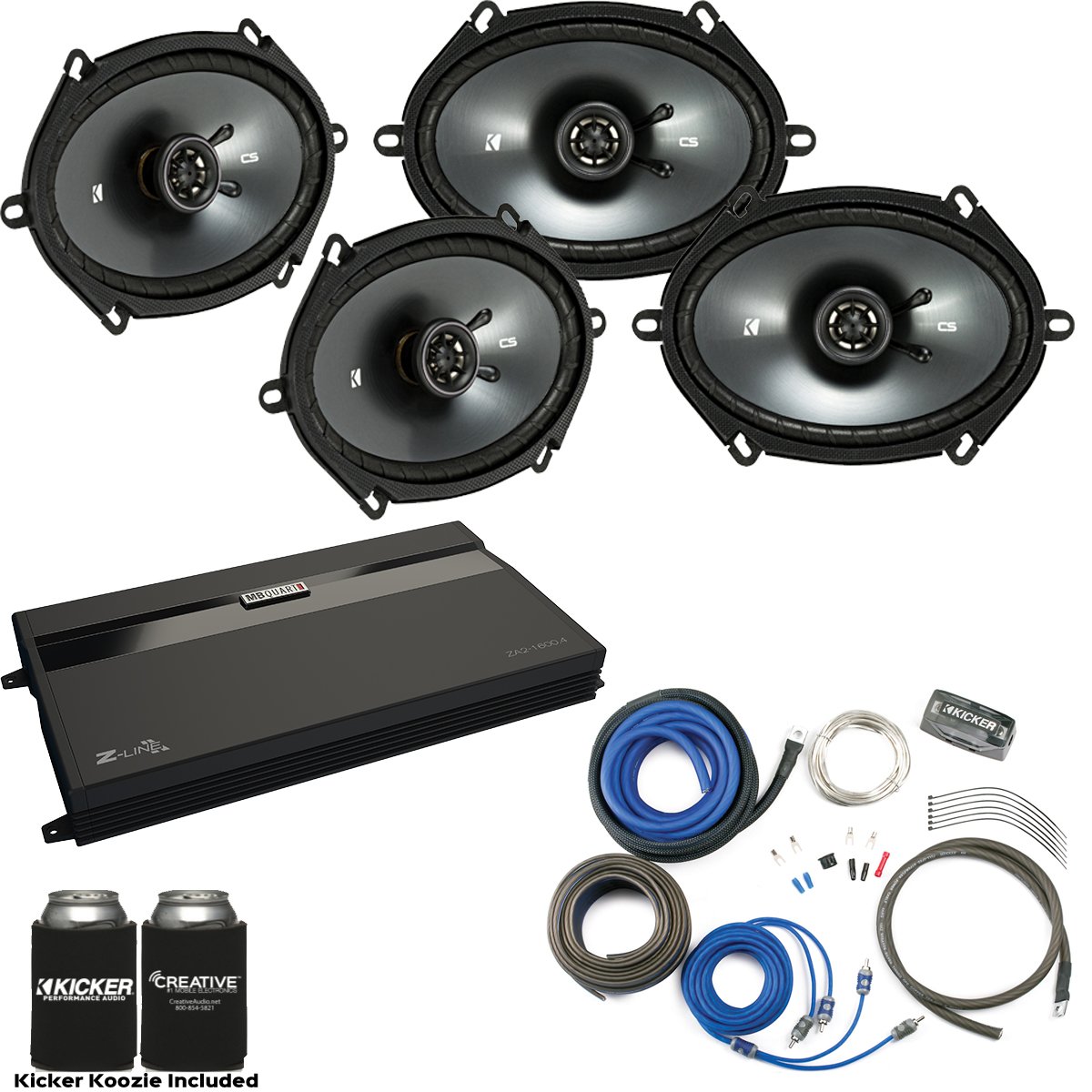 爆売り Kicker 2つのペアの43 Csc684 6 X 8 スピーカー A Mb Quart Za2 1600 4 4チャネルamp 配線キット B077v4qdxg 驚きの値段 Est40jal Edu Mx