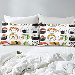 Erosebridal Kawaii Sushi Pattern Comforter Set