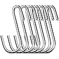 20 Pack Heavy Duty S Hooks Stainless Steel S Shaped Hooks Hanging Hangers for Kitchenware Spoons Pans Pots Utensils Clothes Bags Towers Tools Plants (Silver)