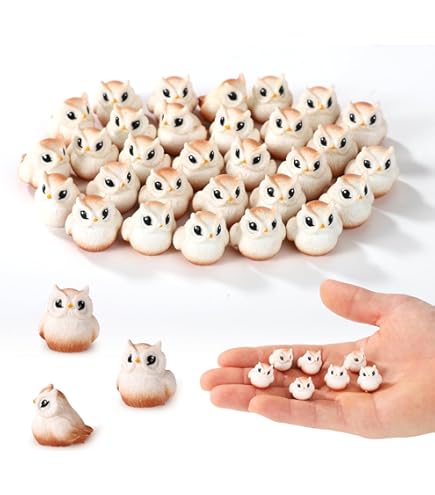 80-Piece Glow In The Dark Resin Birds - Mini Luminous Garden & Dollhouse Decor