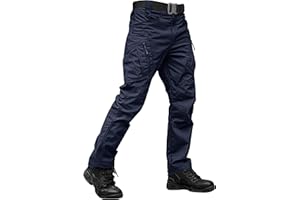 TACVASEN Men's Outdoor Tactical Pants Water Resistant Military Cargo Hiking Pants Lightweight Ripstop Work Pants