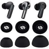 XMTYAN Replacement Ear Tips Compatible with OnePlus Buds Earbuds | Soft Silicone Eartips for OnePlus Buds 4 / Nord Buds 3 Pro / Buds Pro 3 / Buds 3 Earbuds, Storage Box (3Pairs, Black, S/M/L)