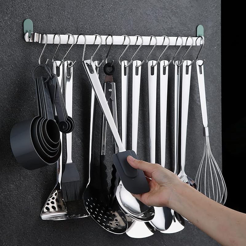 EdelstahlKüchenutensilien Set 37 teiliges, Küchenhelfer Set, Küchenwerkzeug Set mit Utensilienhalter, Kochlöffel Set Spülmaschinenfest — Foto 5 von 8
