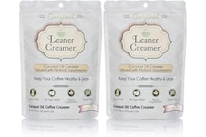 LEANER COFFEE CREAMER Leaner Creamer Natural Coconut Oil Based Coffee Creamer - Original (280 Gram Refill Pouch) | Pack of 2