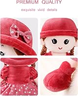 iEasey Adorable Baby Girl Rag Doll with Removable Dress Hat 35cm view 7