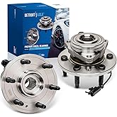 Detroit Axle - 4WD Front Wheel Bearing Hubs for Chevy GMC Silverado Suburban Sierra Yukon XL 1500 Tahoe Avalanche Cadillac Es