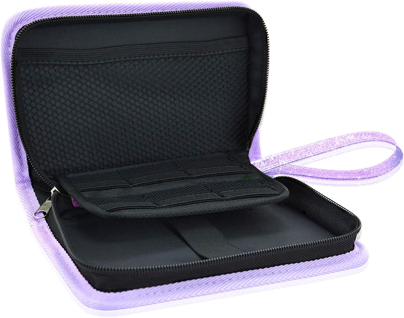 Nintendo New 2DS XL/New 3DS XL Case, ACdream Premium PU Leather Protective Case Bag for New Nintendo 2DS XL/New 3DS XL with Portable, (Purple Star of Paris)
