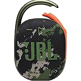 JBL Clip 4 - Portable Mini Bluetooth Speaker, big audio and punchy bass, integrated carabiner, IP67 waterproof and dustproof, 10 hours of playtime, speaker for home, outdoor and travel (Squad)