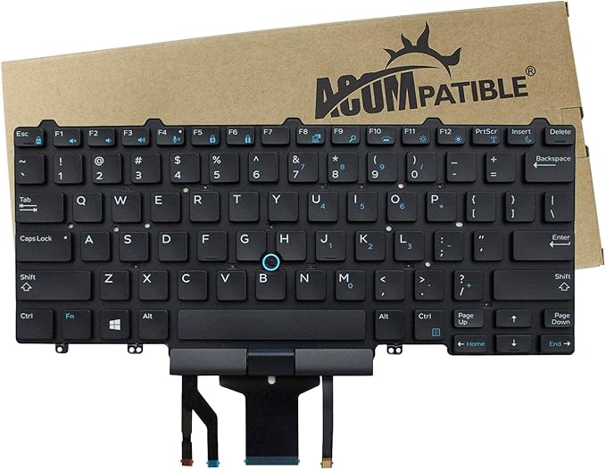 Acompatible Replacement Keyboard For Dell Latitude E5450 E7450 Laptop With Pointer With Backlight No Frame Computers Accessories Amazon Com