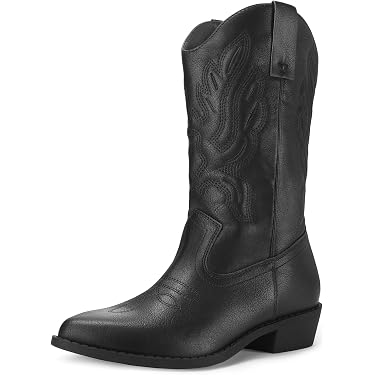 ladies mid calf dress boots Soda Mid Calf Faux Leather Boots for Women in Cognac at Glik's , 10