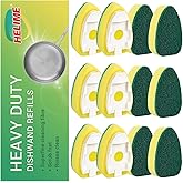Dishwand Refills Sponges Heads - Non Scratch Dish Wand Refill Replacement, Heavy Duty Scrub Dots Brushes Dispenser, Soap Dispensing Scrubbers, Dishwashing Cleaner Supplies Kitchen Sink Dishwasher Tool