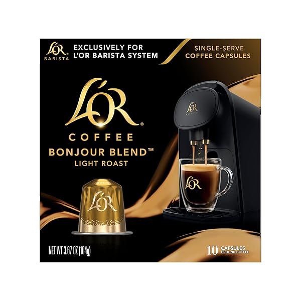 L’OR COFFEE PODS, 10 COUNT BONJOUR LIGHT ROAST...
