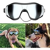 NVTED Dog Sunglasses/Goggles, UV/Wind/Dust/Fog Protection Pet Glasses Eye Wear with Adjustable Strap for Medium or Large Dog (Pack of 1)