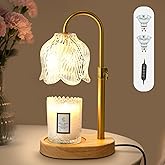 Geckowi Candle Warmer Lamp with Timer, Valentine's Day Birthday Gifts for Women Mom, Height Adjustable Wax Melts Warmer, White Elephant Gifts, Dimmable Candle Warmer for Jar Candles with 2 Bulbs