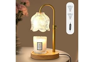 GECKOWI Candle Warmer Lamp with Timer, Birthday Gifts for Women Mom, Height Adjustable Wax Melts Warmer, House Warming Gifts New Home Decor, Dimmable Candle Warmer for Jar Candles with 2 Bulbs