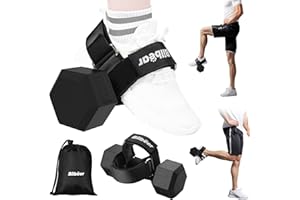 Bilbear Tibialis Trainer Strap for Shin Splint Relief Exercises,Adjustable Dumbbell Foot Attachment for Hip Flexor Raises,Dum