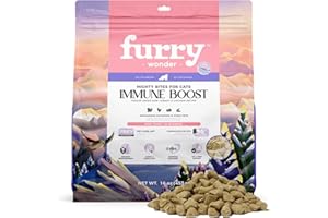 FURRY WONDER Freeze Dried Raw Cat Food Turkey and Chicken Recipe 16 Ounce, USA Made High Protein Grain Free Cat Food for Complete Meal or Food Topper, Freeze Dried Raw Diet for Immune Boost