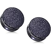 Pierced Owl - Natural Blue Sand Stone Double Flared Saddle Plug Gauges, Sold as a Pair