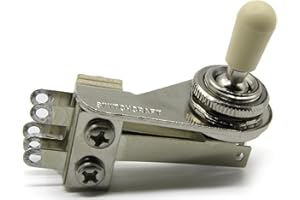 THE ART OF TONE Switchcraft 3-Way Right Angle L-Type Toggle Switch w/Genuine Cream Switchcraft Tip - for Electric Guitar