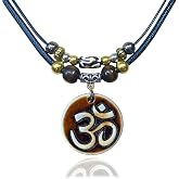LAVIP Om Ohm Sanskrit Symbol Yoga Charm Om Symbol Luminous Necklace Chakra Healing Energy Necklace Meditation Jewelry