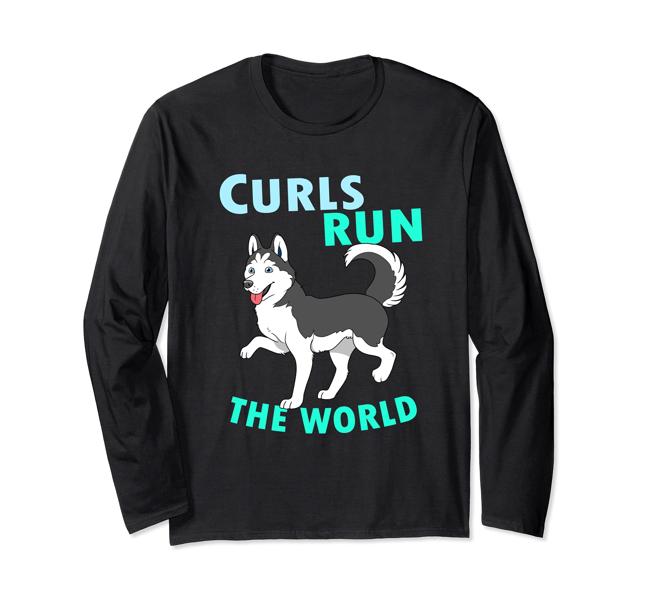 Siberian Husky Curls Long Sleeve T-Shirt