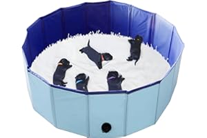 Artilife Whelping Box for Dogs Welp Box Whelping Pool,Puppy Whelping Box,Whelping Pen for Dogs,Whelping Box for Dogs and Puppies,Great for Puppies,Easy to Clean (39inch Dia.x12inch H(100x30cm), Blue)