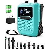 Electric Paddle Board Pump Portable, 20PSI High Pressure SUP Air Pump with Intelligent Dual Stage Inflation, Deflation &amp; Auto-Off Function, Rechargeable Battery &amp; 120W 12V DC Inflator for Kayak Boat