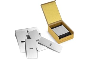 TNTLEAYS 200 Pcs Replacement Mat Cutter Blades Stainless Steel Mat Cutters for Picture Frames with Storage Box Durable Precision Cutting Blades for Professional Arts and Crafts Projects