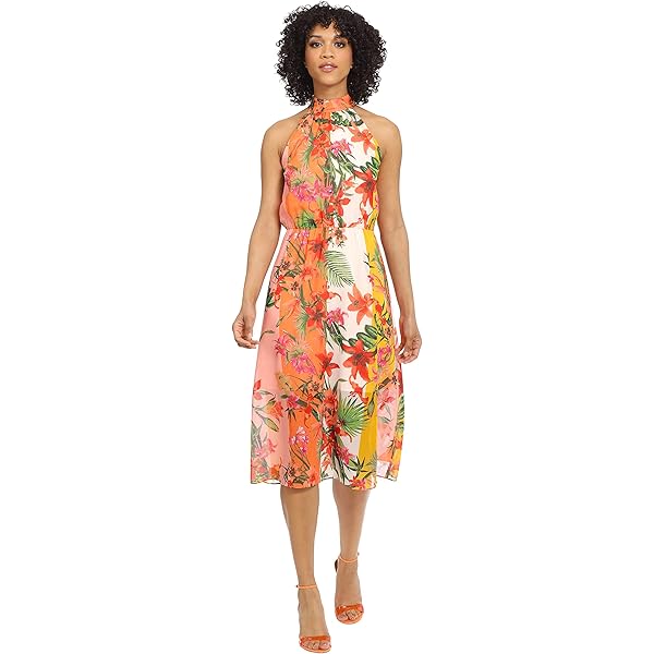 NIC+Zoe Scribble Bouquet Daydream Dress, Pink Multi, XS at Amazon