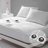 Heated Mattress Pad Queen, 3D Air Fabric, Preheat &amp; Memory for Cold Winter | Electric Bed Warmer, 12 Heat Settings, Dual Controls, 1-12 Hour Auto-Off, Lighted Buttons, 60 x 80 in, ETL Listed