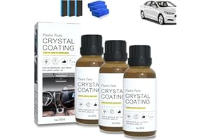 Crystal Coating for Car Plastic Parts, Plastics Parts Crystal Coating, High Gloss Protective Layer, for Automotive (3pcs)